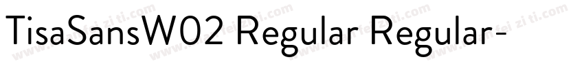 TisaSansW02 Regular Regular字体转换